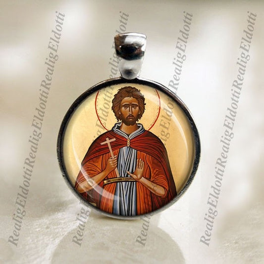 St. Genesius Catholic Medal Pendant Christian Religious Jewelry