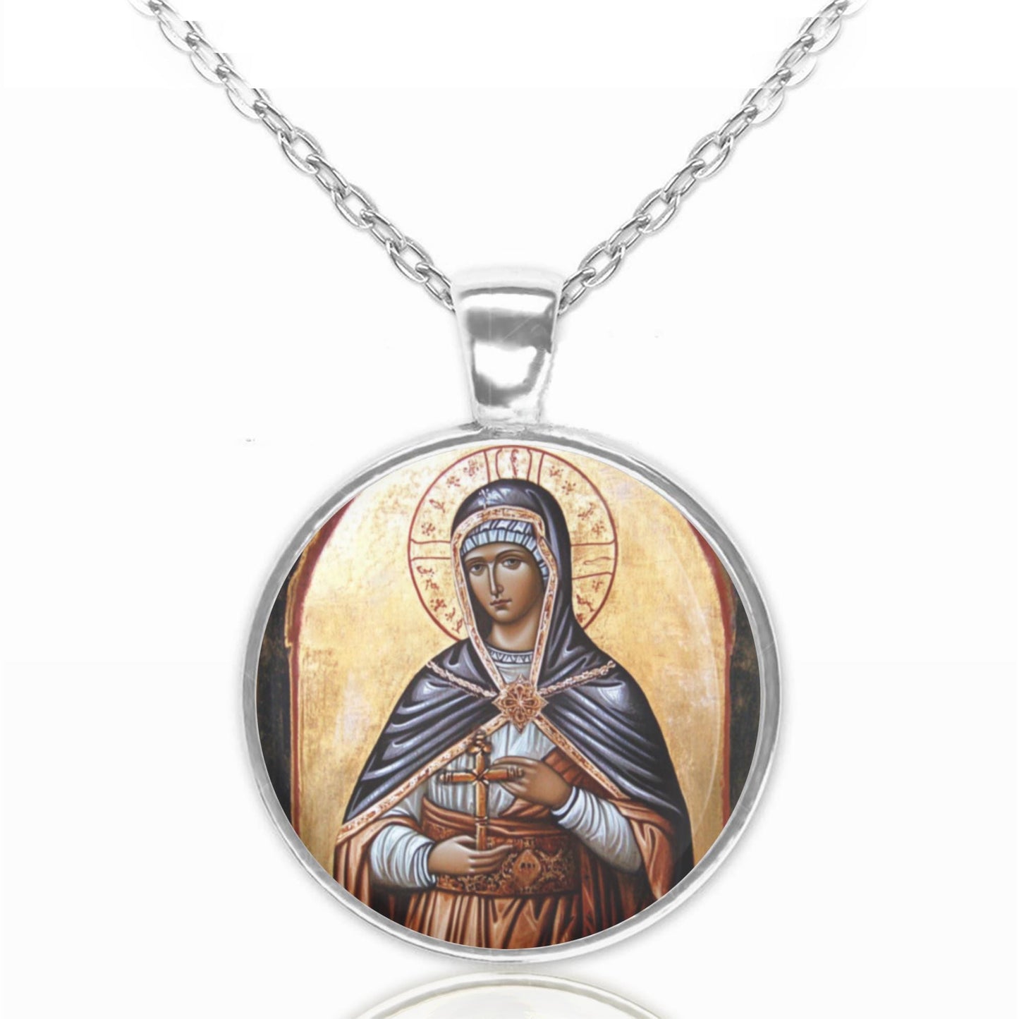 St. Priscilla / Prisca  - Patron Saint Medal Pendant Necklace
