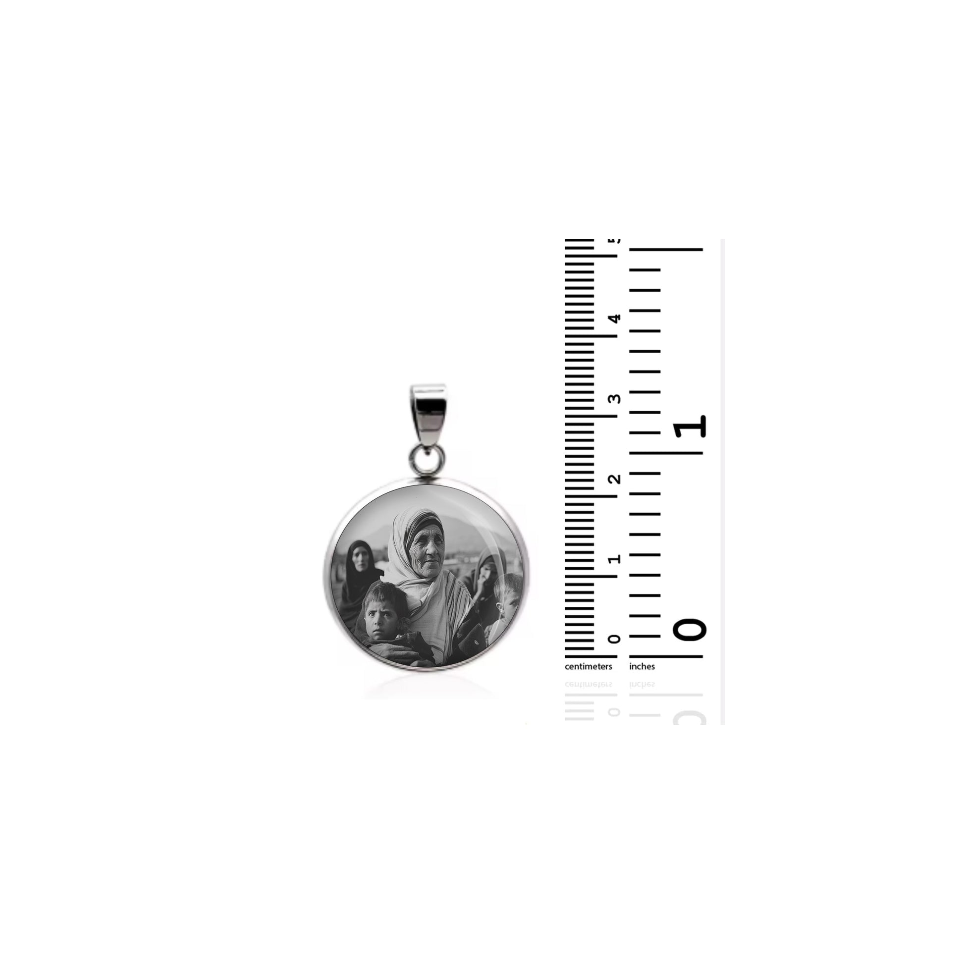 Saint Mother Teresa Catholic sterling silver 925 Christian Medal Patron Pendant image 1