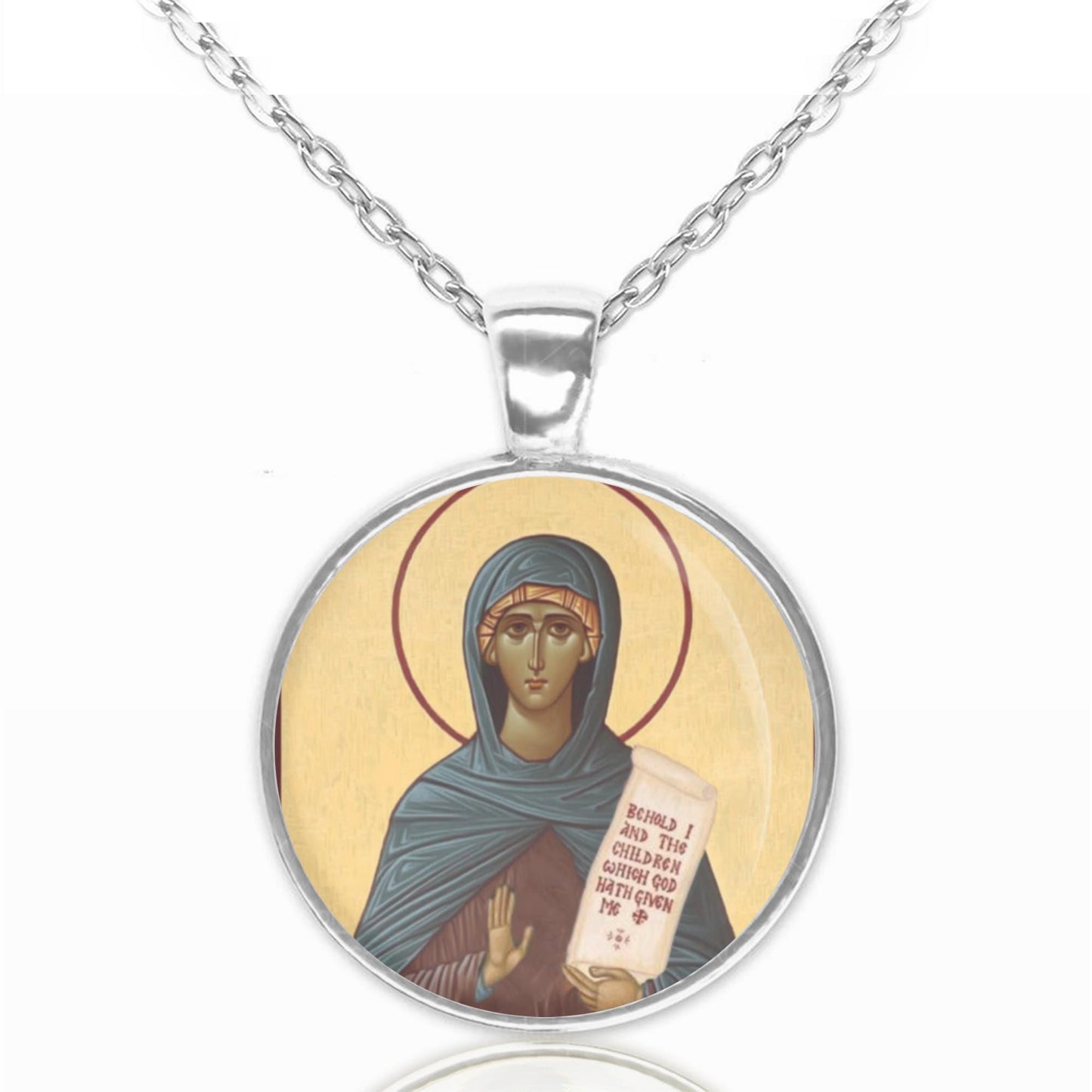 St Emilia or Emily Orthodox Necklace Saint Pendant Medal
