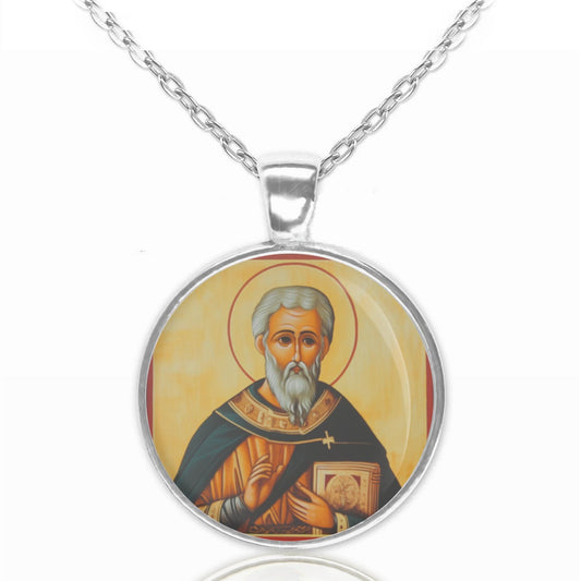 St. Dunstan Medal Pendant Christian Religious Necklace