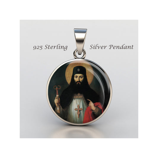 Saint Peter Mohyla Petro Mogila Catholic sterling silver 925 Christian Medal image 0