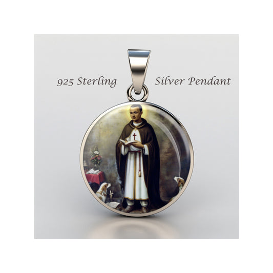 Saint Martin De Porres Catholic sterling silver 925 Christian Medal Patron image 0