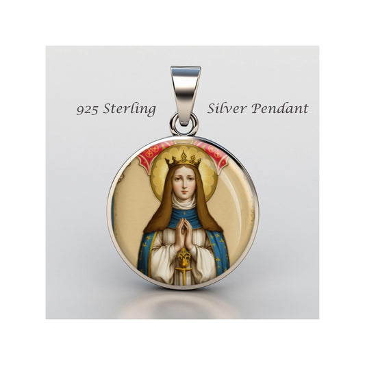 Saint Isabella Of France Religious Devotional sterling silver 925 Christian Medal Patron