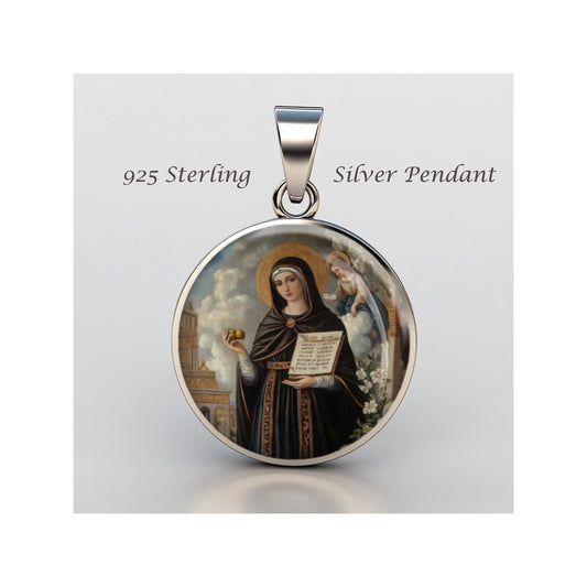 Saint Irene Chrysovalantou Religious Devotional sterling silver 925 Christian Medal Patron