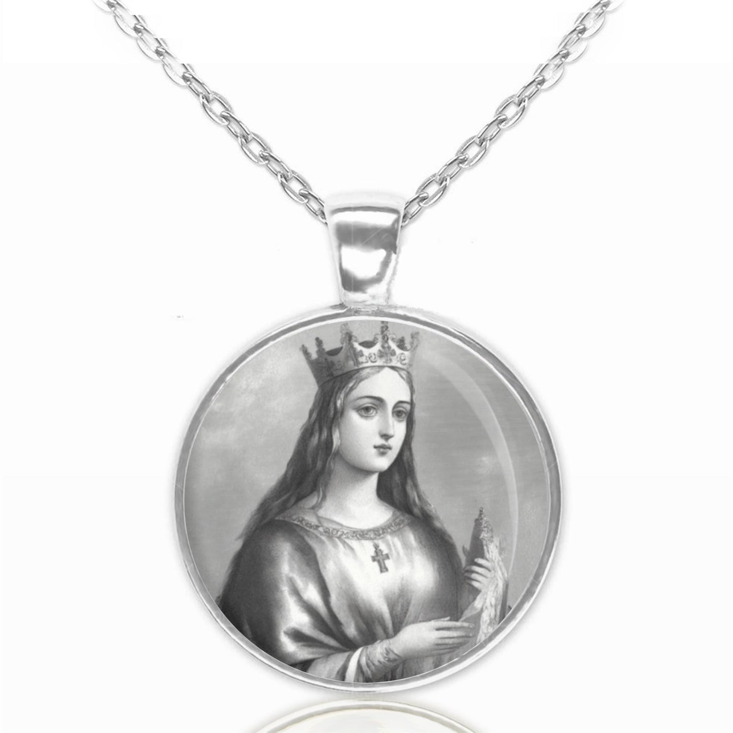 St. Matilda Necklace Medal Pendant Patron Saint Religious Jewelry