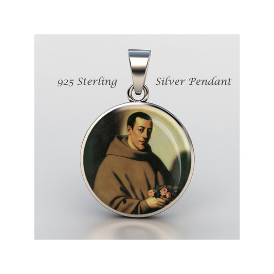Saint Diego De Alcala Catholic sterling silver 925 Christian Medal Patron image 0