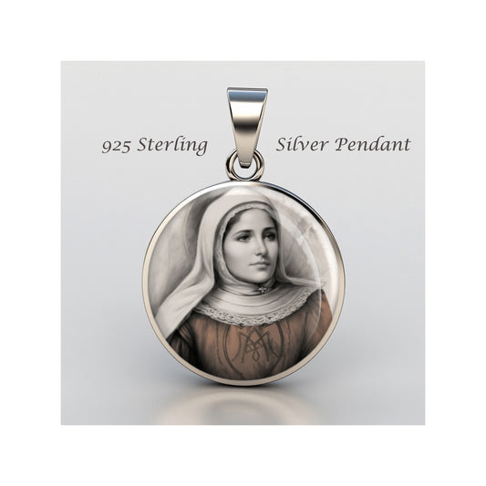 Saint Laura Montoya Catholic sterling silver 925 Christian Medal Patron Pendant image 0