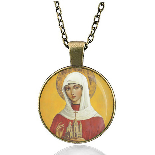 St. Etheldreda Catholic Necklace Pendant Christian Religious Jewelry