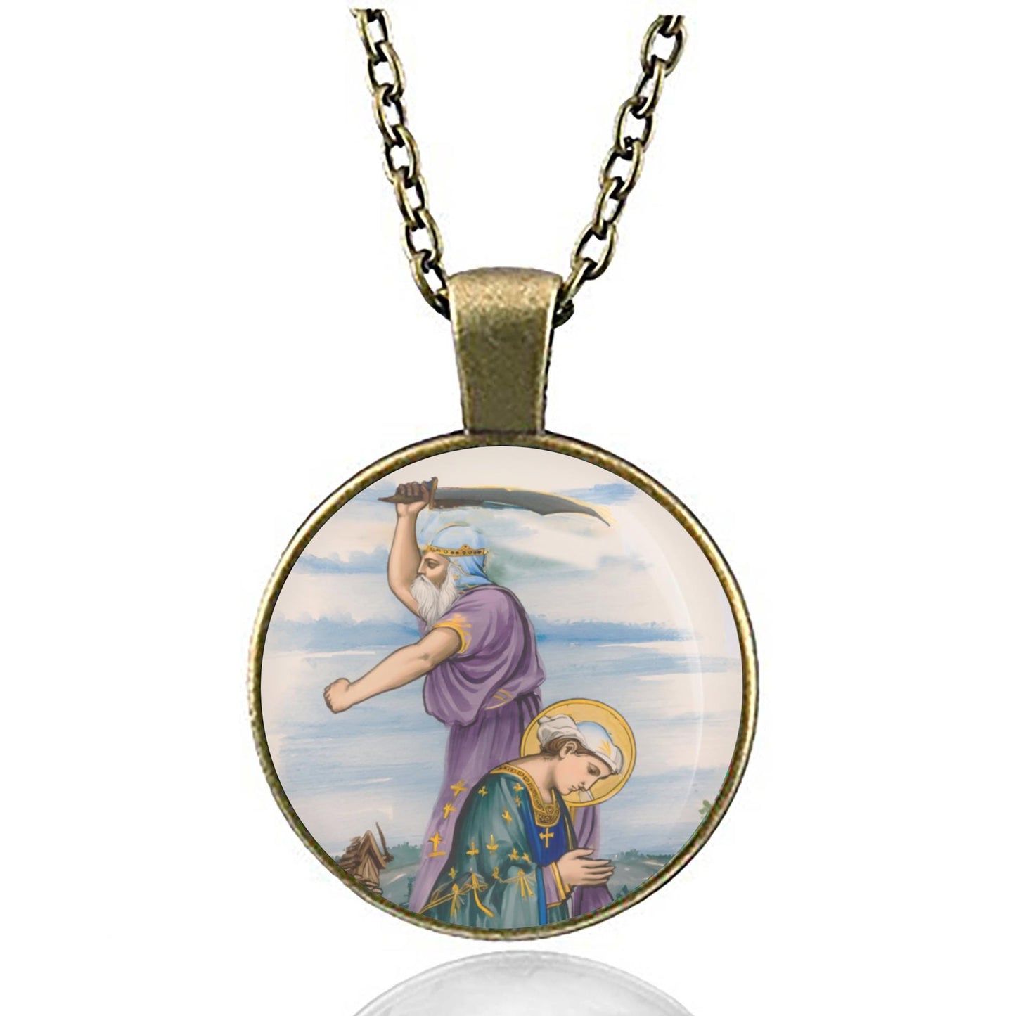 Saint Eurosia di Jaca Religious Necklace Pendant Medal