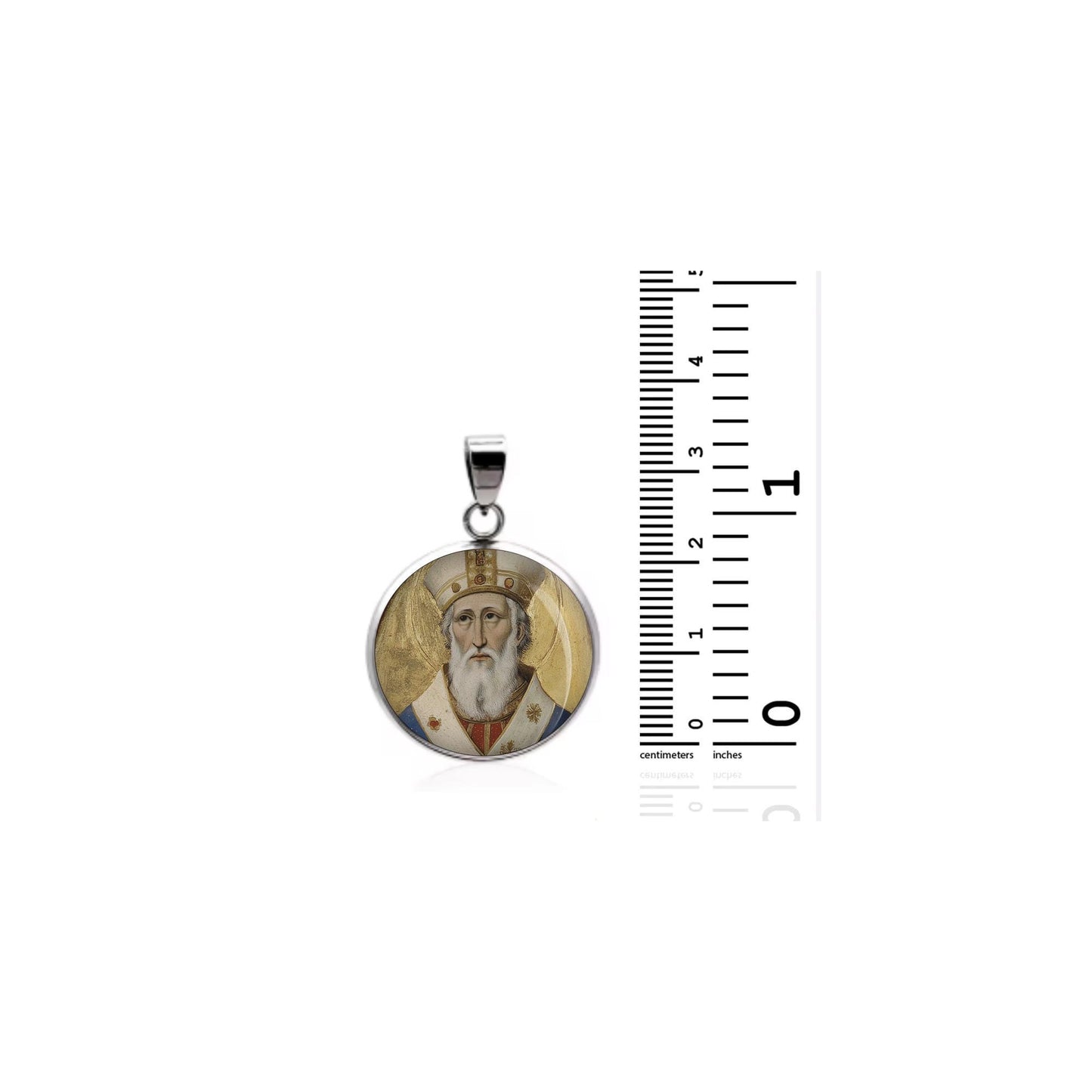 Saint Blaise Religious Devotional sterling silver 925 Christian Medal Patron Pendant
