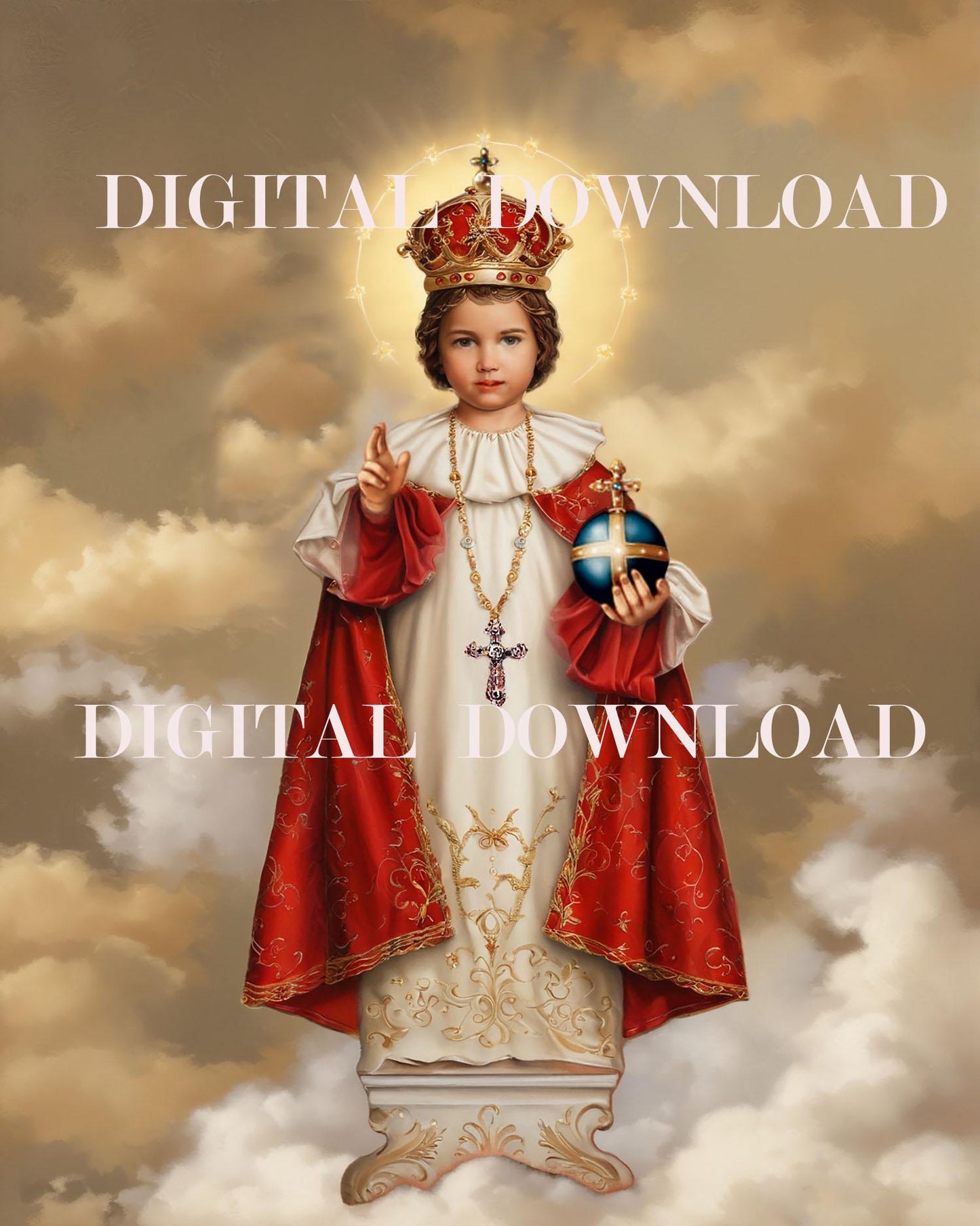 Infant Jesus of Prague Religious Art Digital Image image 0