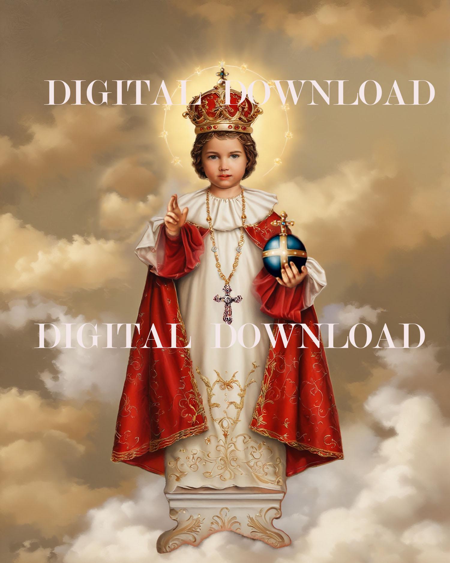 Infant Jesus of Prague Religious Art Digital Image image 0