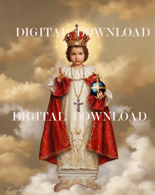 Infant Jesus of Prague Religious Art Digital Image image 0