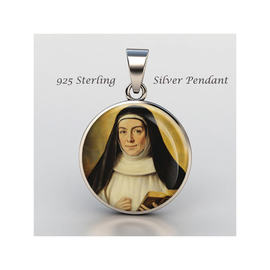 Saint Mary Euphrasia Religious Devotional sterling silver 925 Christian Medal Patron Pendant