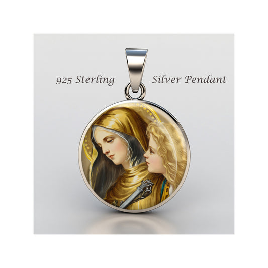Saint Frances Of Rome Catholic sterling silver 925 Christian Medal Patron image 0