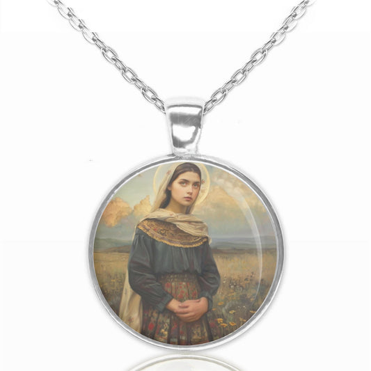 Saint Maria Goretti Patronness of Children, Purity Catholic Necklace Medal Pendant