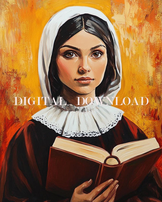 Saint Elizabeth Ann Seton Religious Catholic Print Art Digital Image image 0