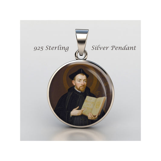 Saint Robert Southwell Catholic sterling silver 925 Christian Medal Patron image 0