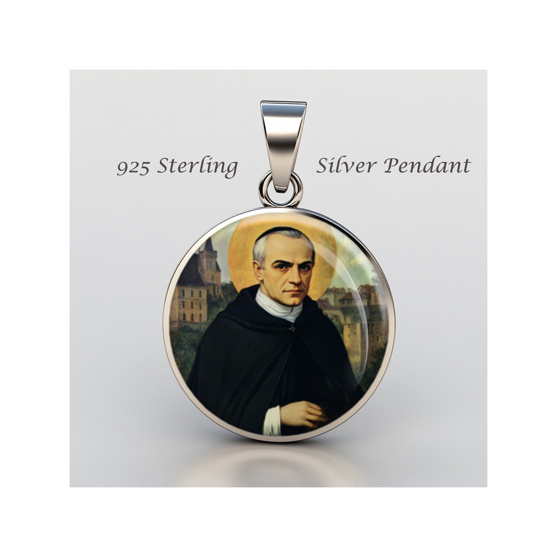 Saint Mutien Marie Wiaux Catholic sterling silver 925 Christian Medal Patron image 0