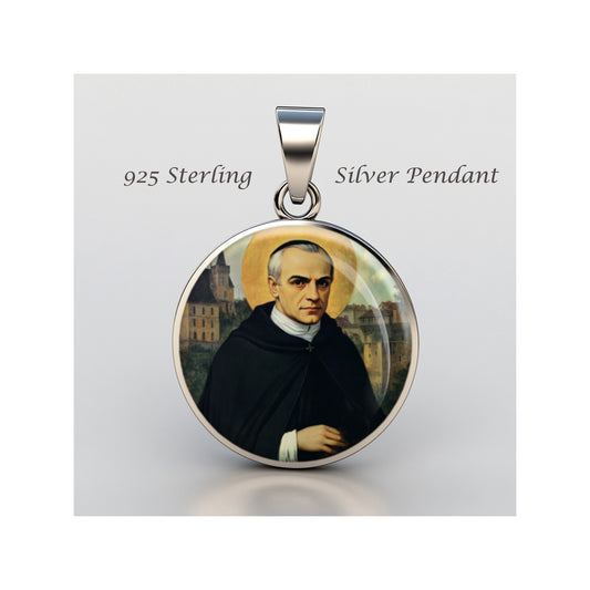 Saint Mutien Marie Wiaux Catholic sterling silver 925 Christian Medal Patron image 0