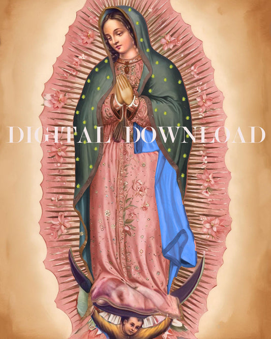 Our Lady of Guadalupe Catholic Custom Print Digital Image image 0