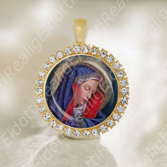 Our Lady of Sorrows Mary Medal Catholic Religious Jewelry