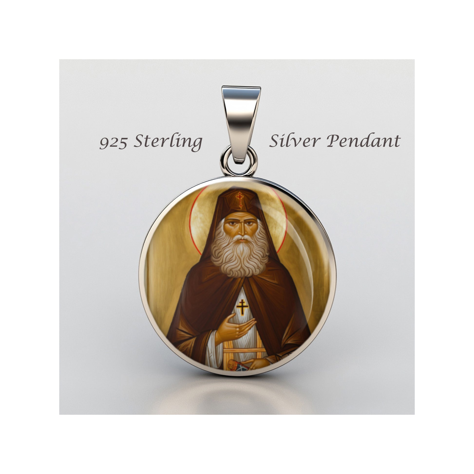 Saint Elias Of Makeevka Catholic sterling silver 925 Christian Medal Patron image 0