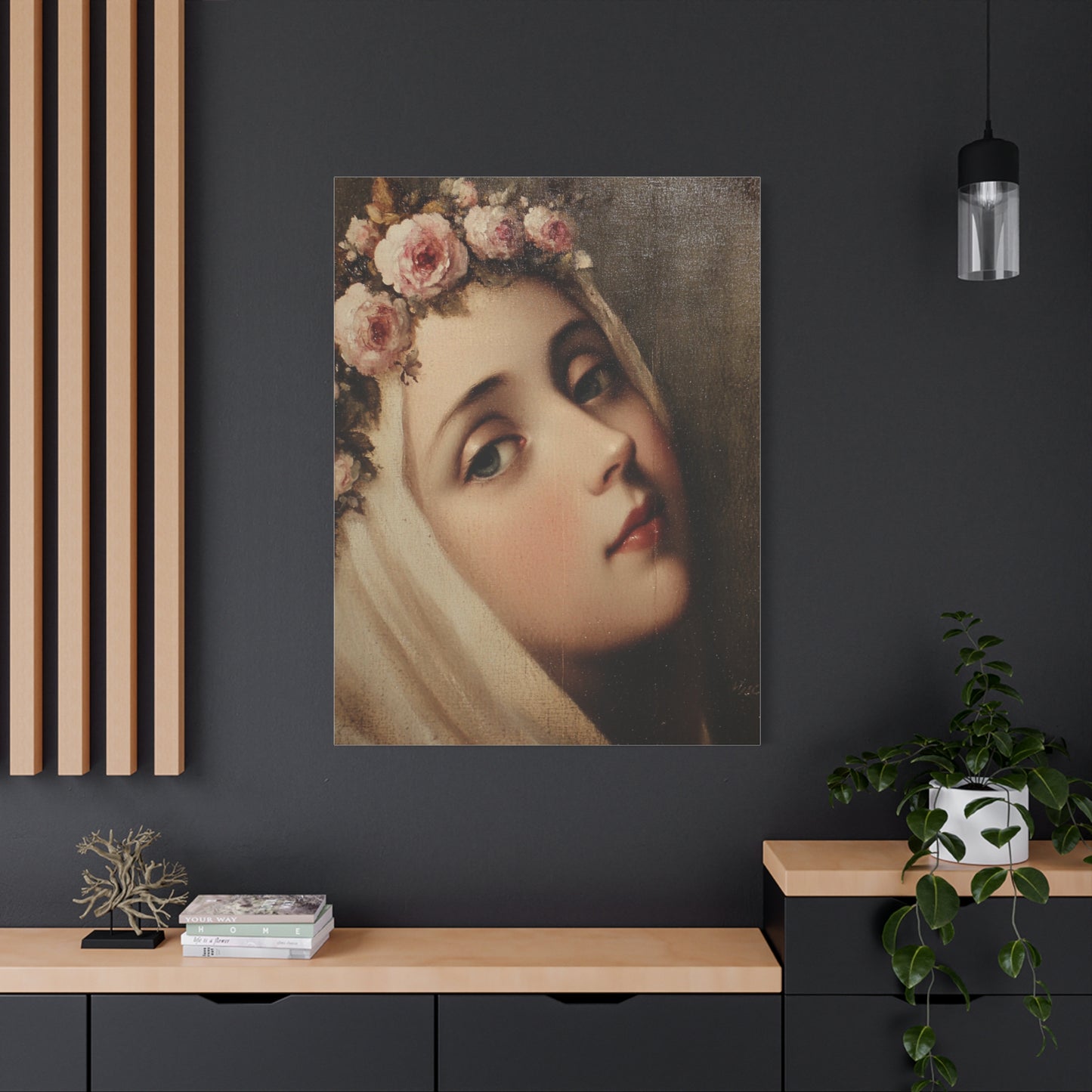 Ready To Hang - St. Rose of Lima Close Up Image Catholic Canvas Wall Art, Christian Decor