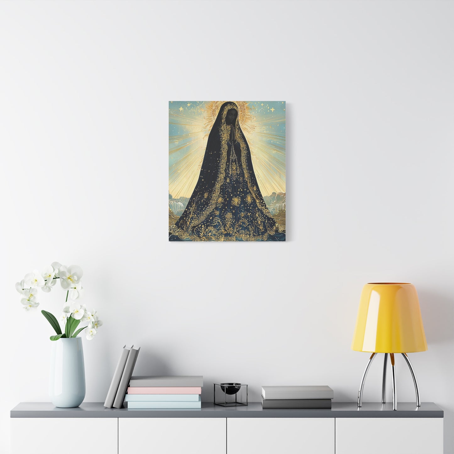 Our Lady Aparecida Canvas Print, Catholic Decor Wall, Gift Religious Christian