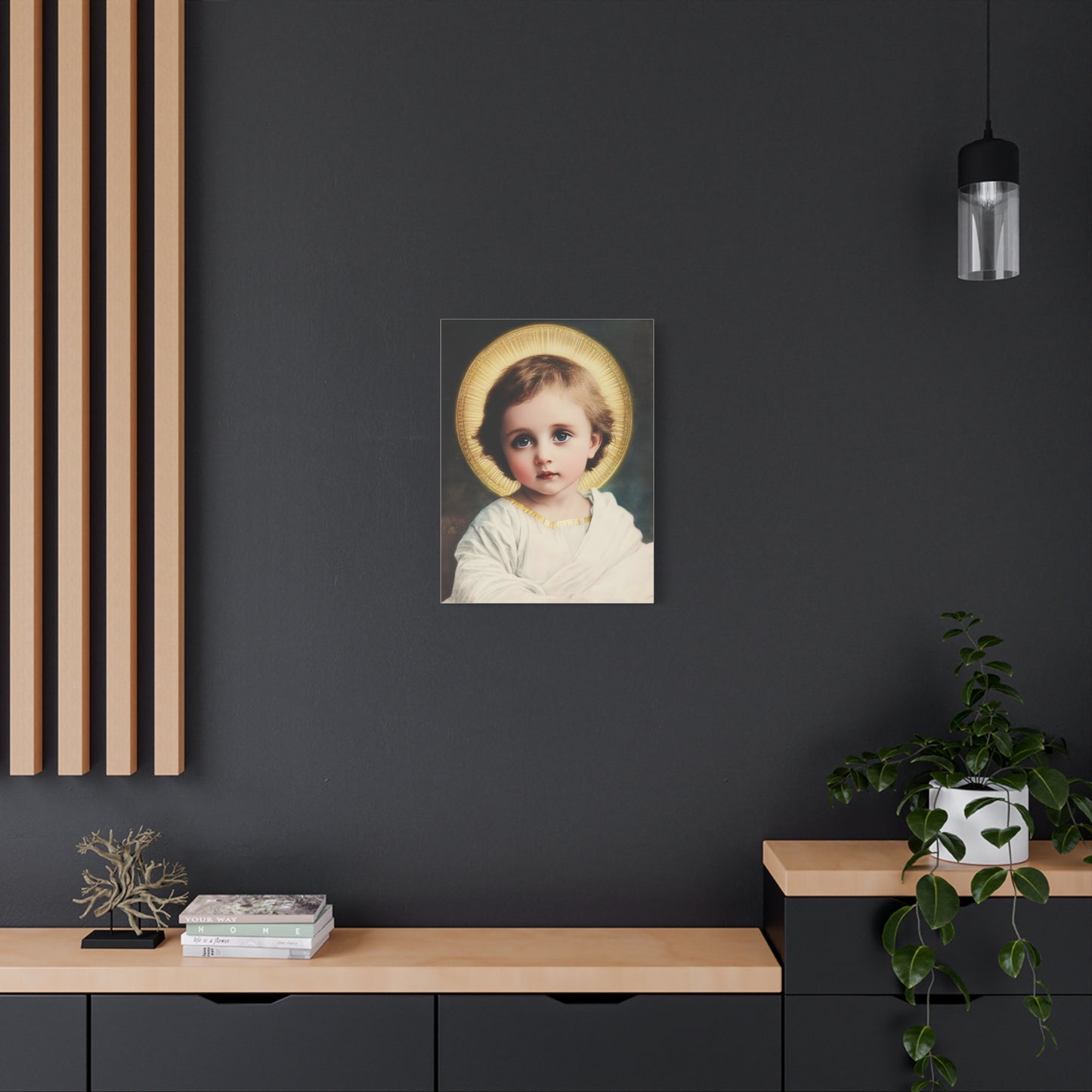 Jesus Child Catholic Canvas Wall Art, Christian Decor