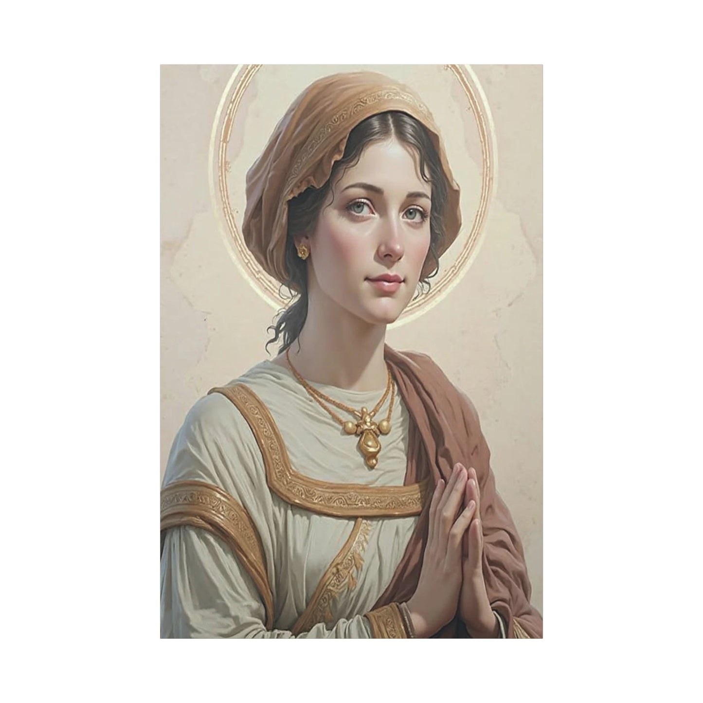 St. Flavia Domitilla Catholic Canvas Wall Art, Christian Decor