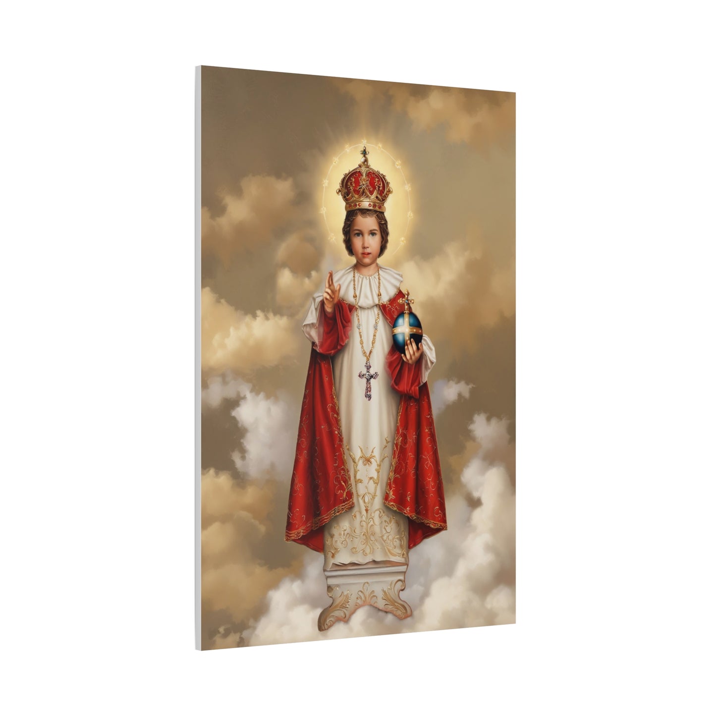 Infant Jesus of Prague Catholic Canvas Wall Art, Christian Decor