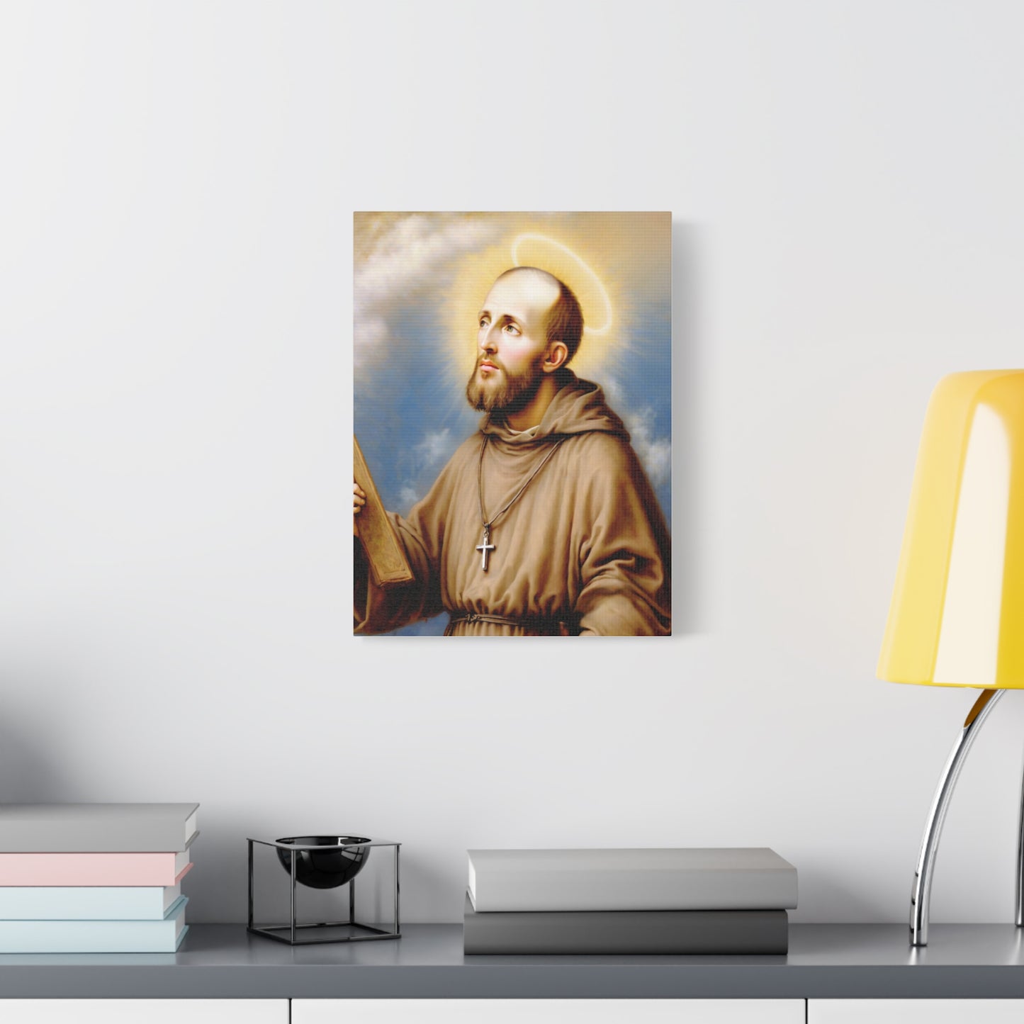 St. Francis de Sales Catholic Canvas Wall Art, Christian Decor