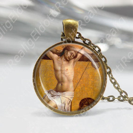 St. Dismas Necklace Christian Medal Patron the Thief on the Cross Pendant Catholic Religious Jewelry