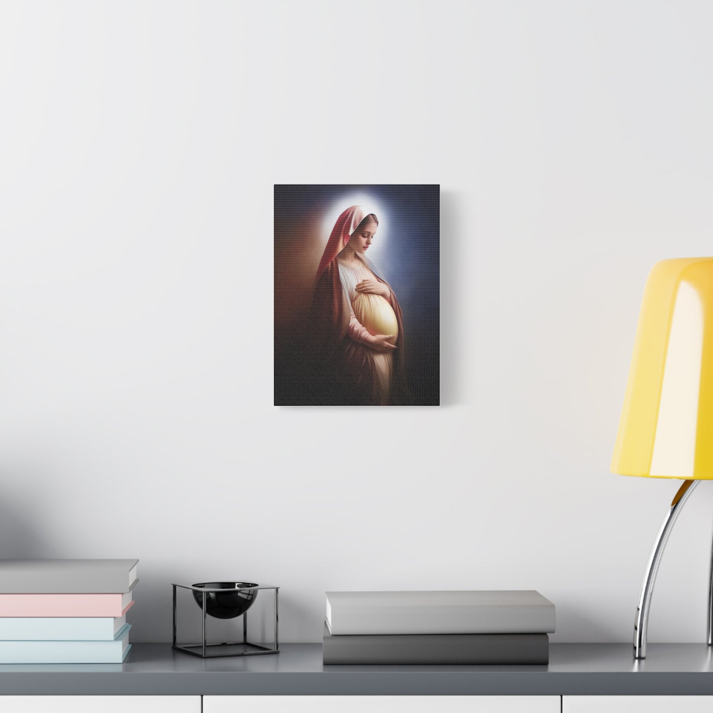 Ready To Hang - Pregnant Mother Mary Catholic Canvas Wall Art, Christian Decor