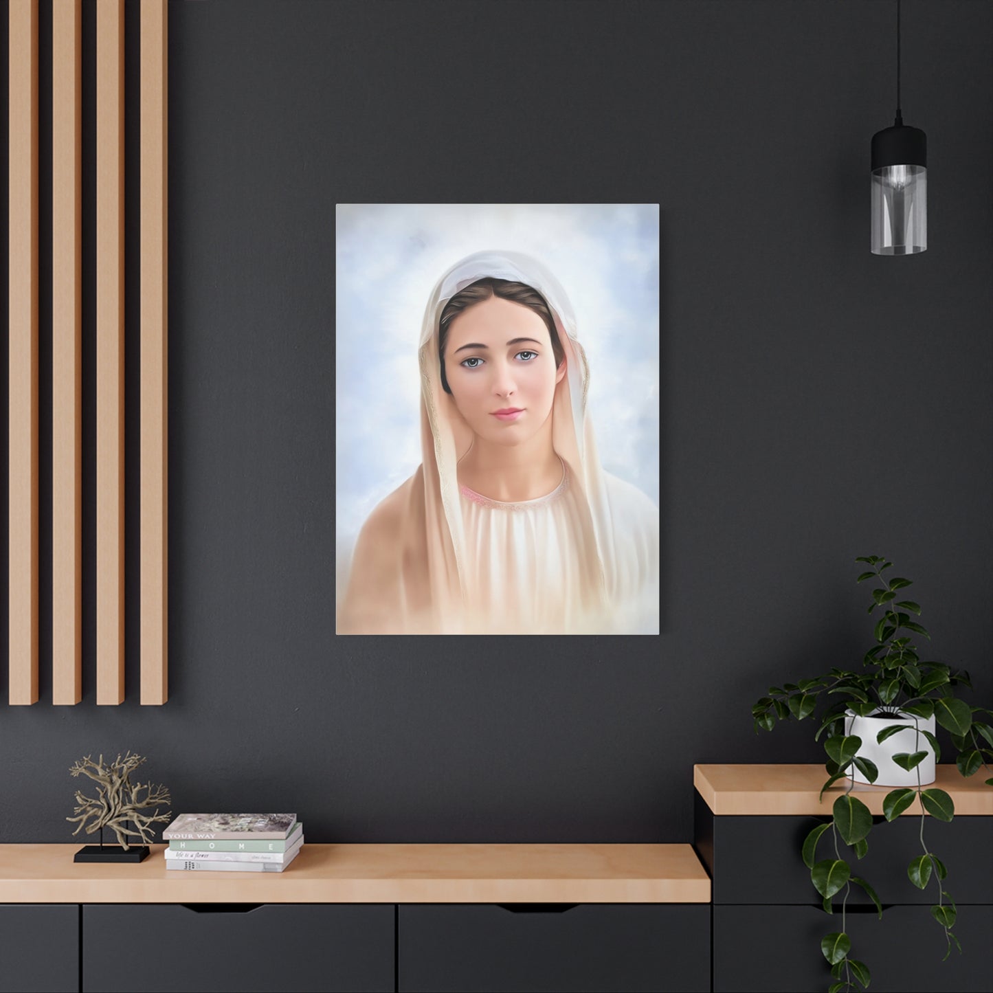 Our Lady Mary Medjugorje Catholic Canvas Wall Art, Christian Decor