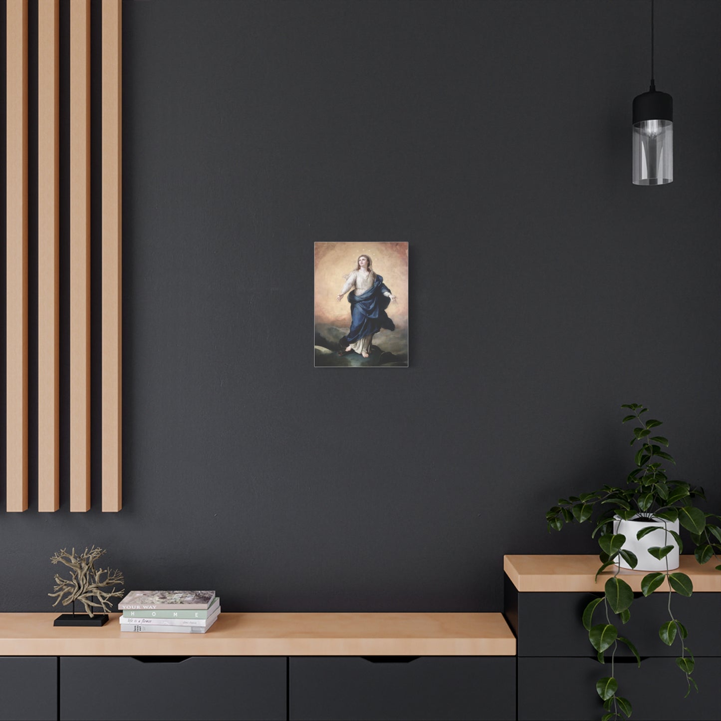 Ready to Hang - Immaculate Conception Virgin Mary Catholic Canvas Wall Art, Christian Decor