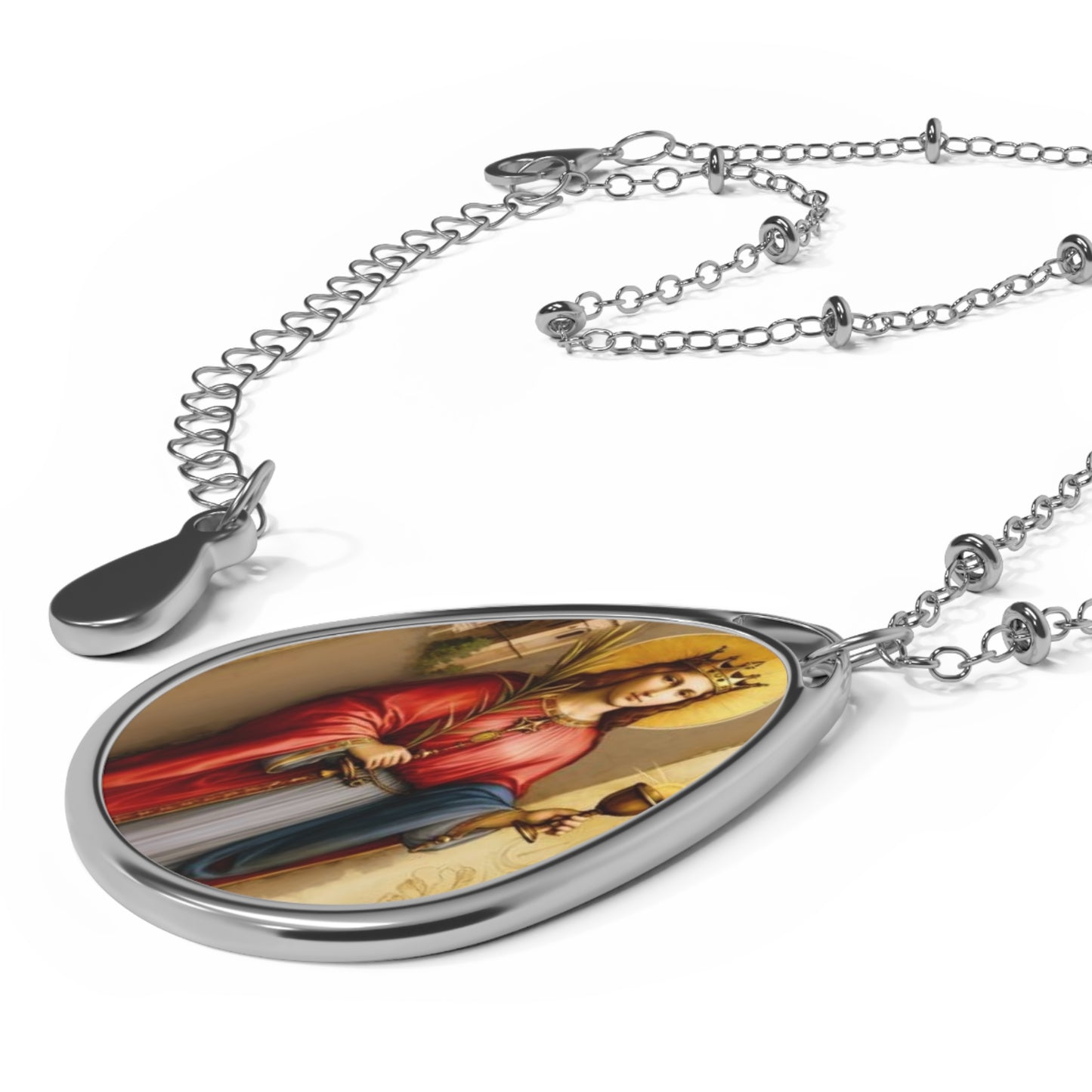 St. BARBARA Catholic Necklace Drop Pendant