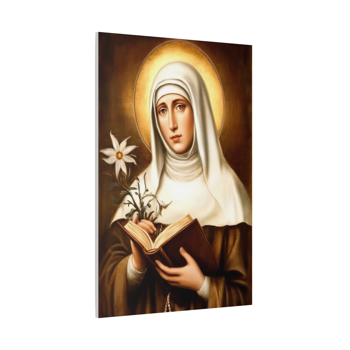 St. Catherine of Siena Catholic Canvas Wall Art, Christian Decor