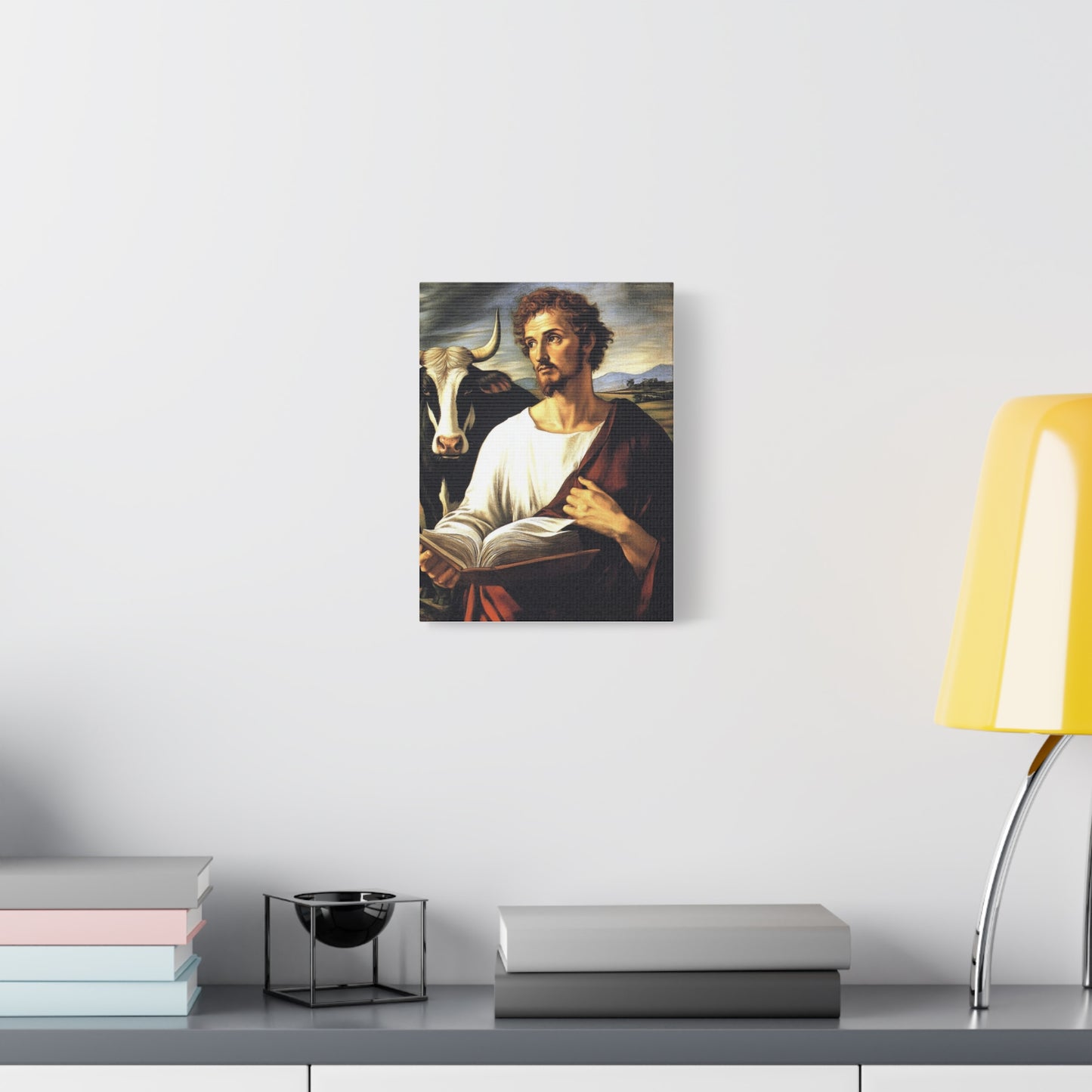 St. Luke the Evangelist Catholic Canvas Wall Art, Christian Decor