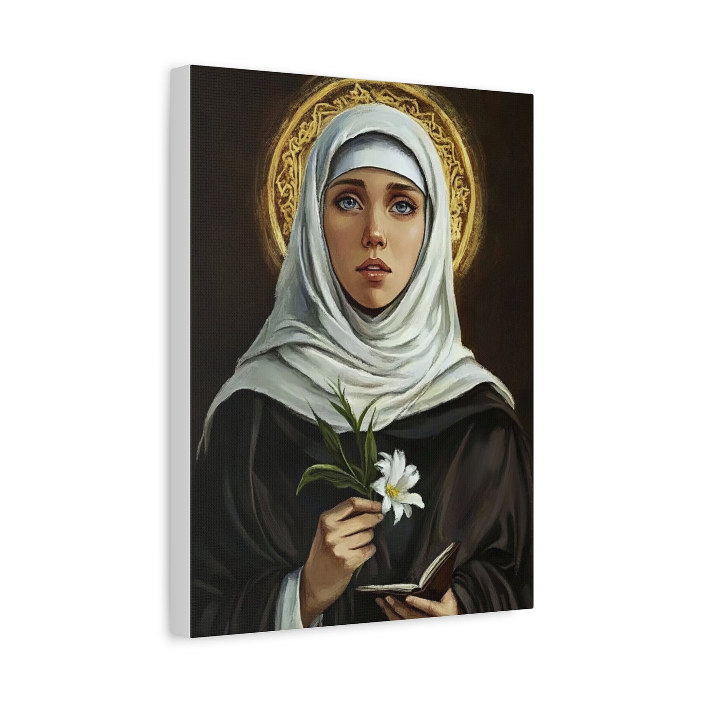 St. Catherine de Ricci Catholic Canvas Wall Art, Christian Decor