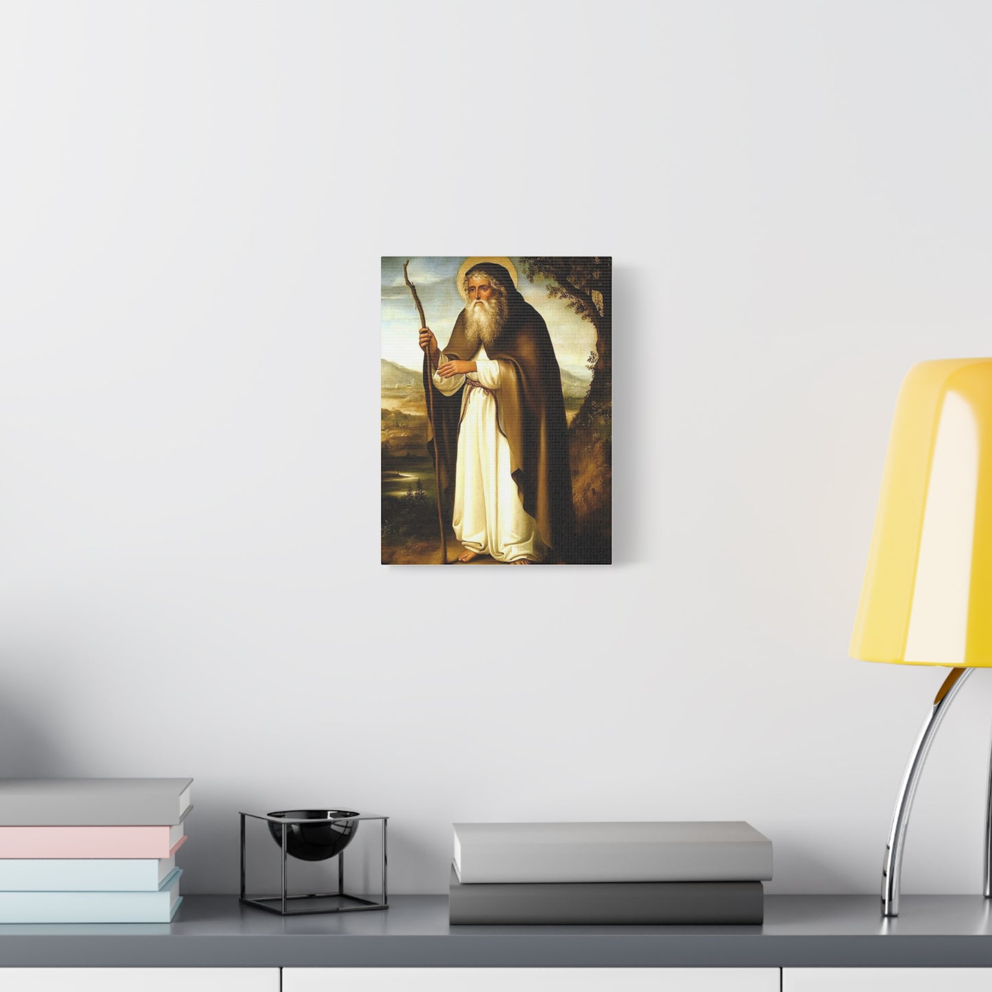 St. Anthony of the Desert Canvas Print, Catholic Decor Wall, Gift Religious Christian