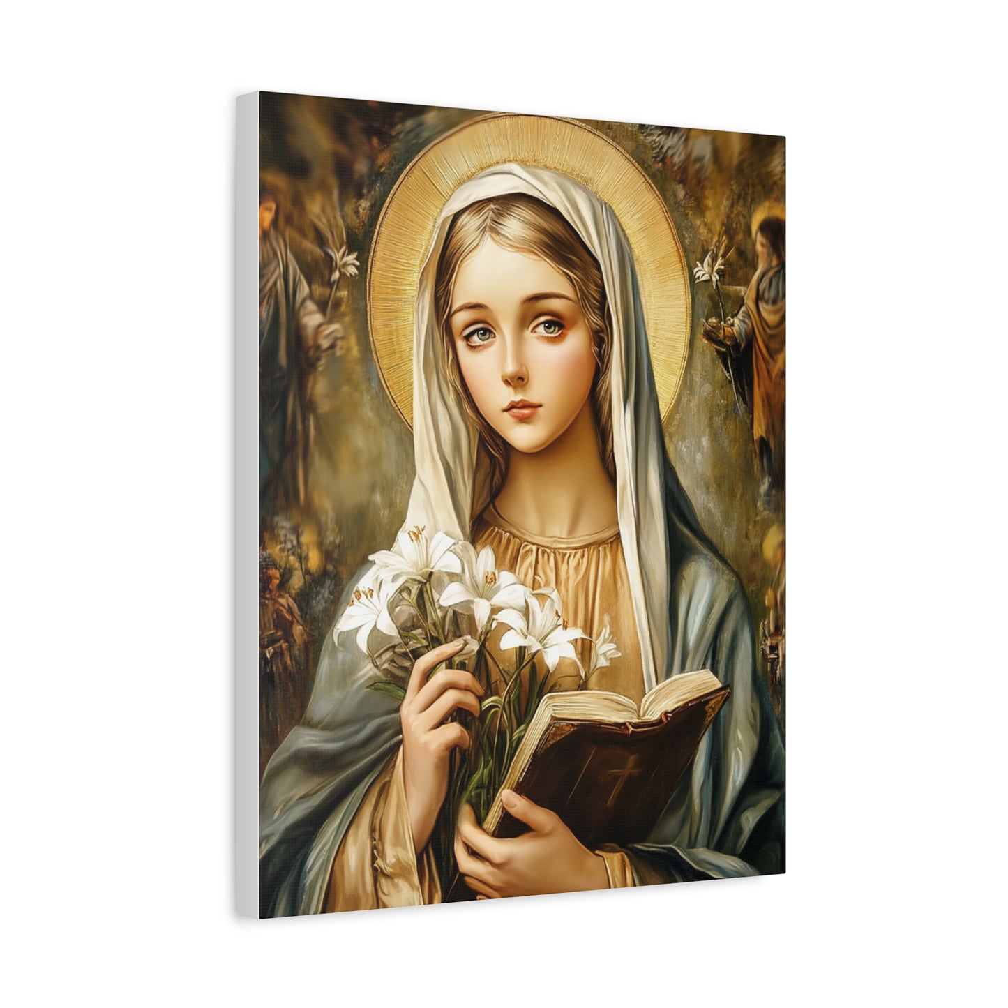 St. Dymphna Catholic Canvas Wall Art, Christian Decor