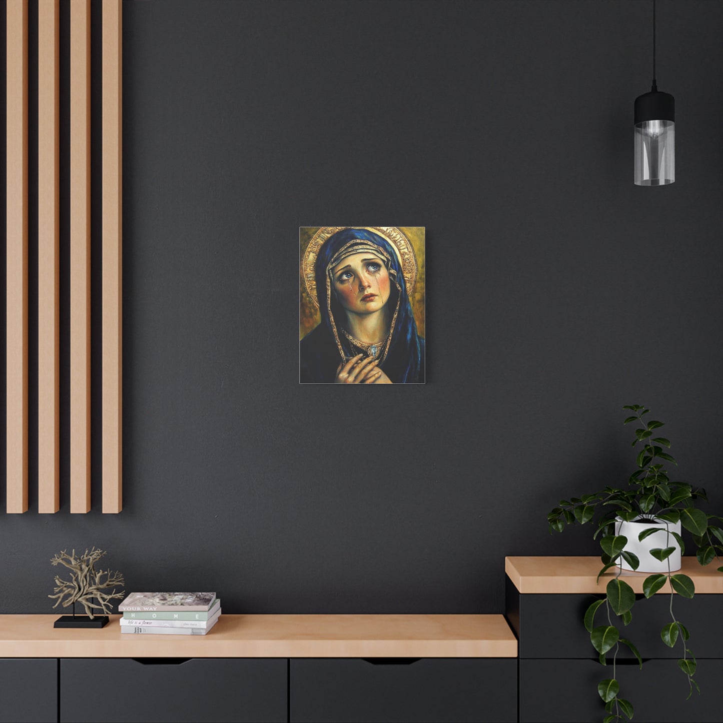 Ready to Hang - Our Lady of Sorrows Catholic Canvas Wall Art, Christian Decor