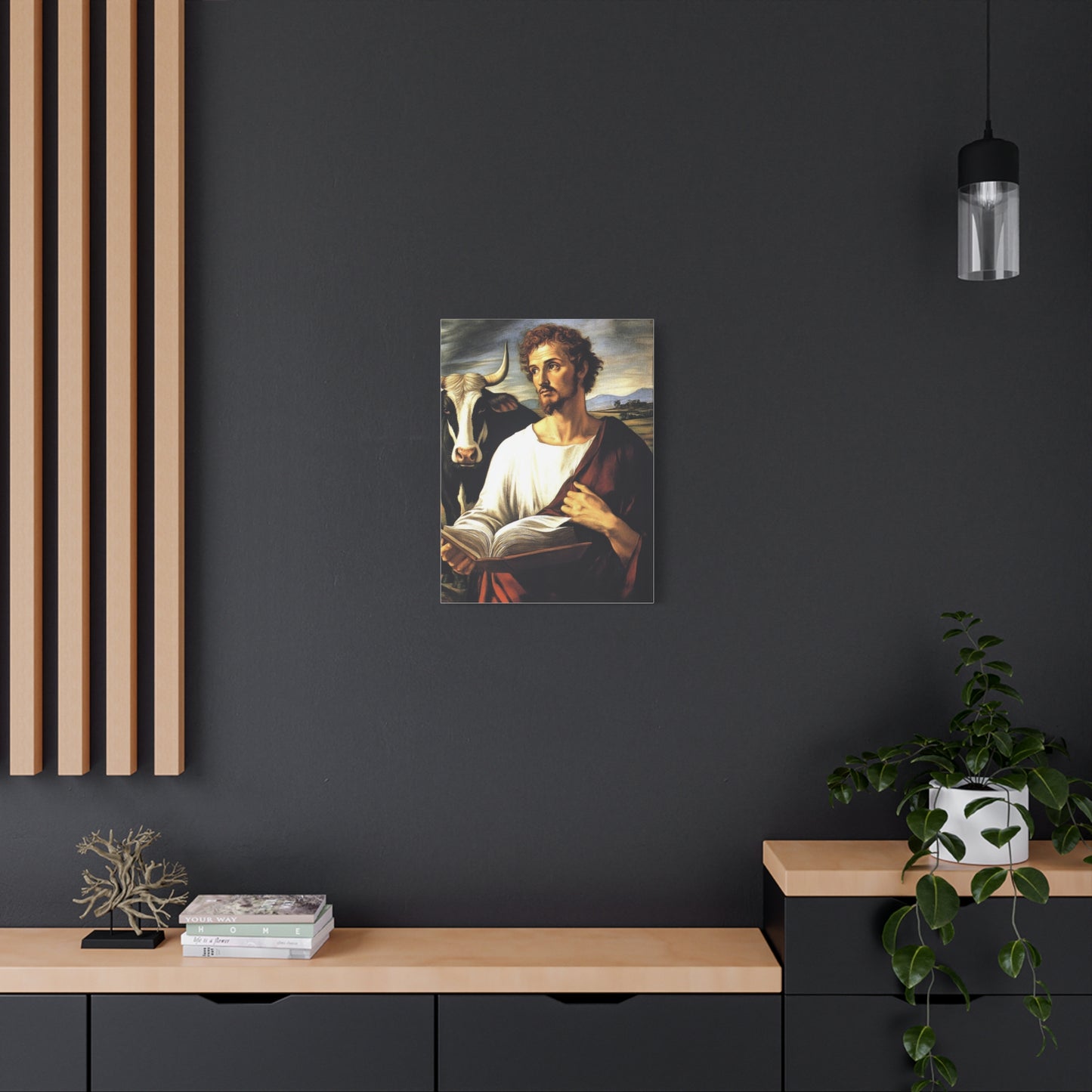 St. Luke the Evangelist Catholic Canvas Wall Art, Christian Decor