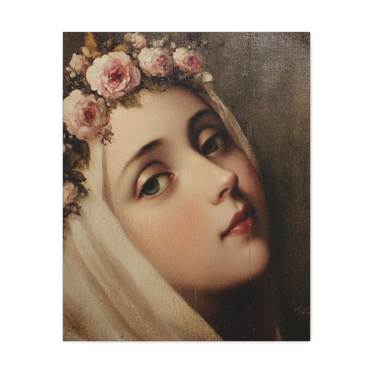 Ready To Hang - St. Rose of Lima Close Up Image Catholic Canvas Wall Art, Christian Decor