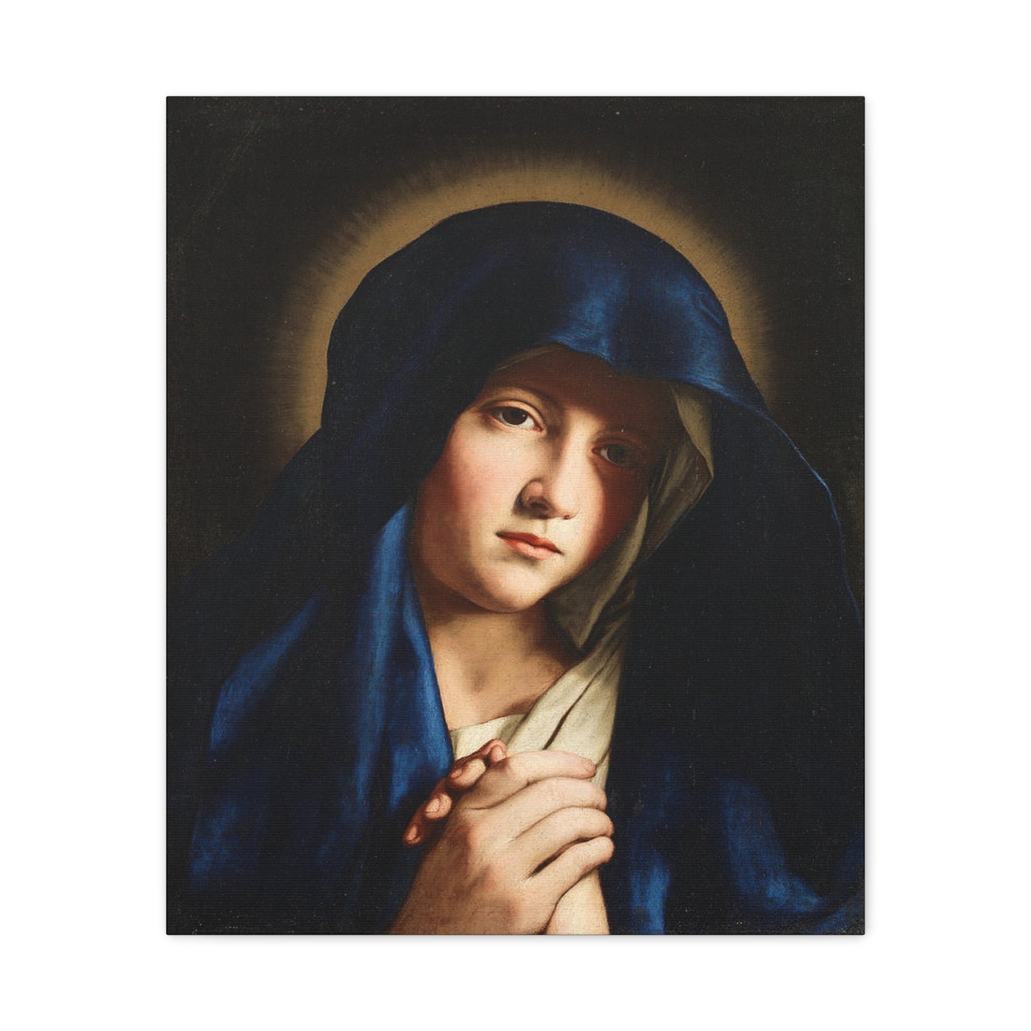 Young Virgin Mary Catholic HQ Print on Canvas Ready To Hang - Virgin Mary Canvas