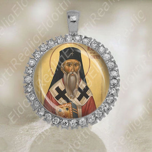 St Joseph the New of Partos Medal Christian Saint Silver Tone Jewelry