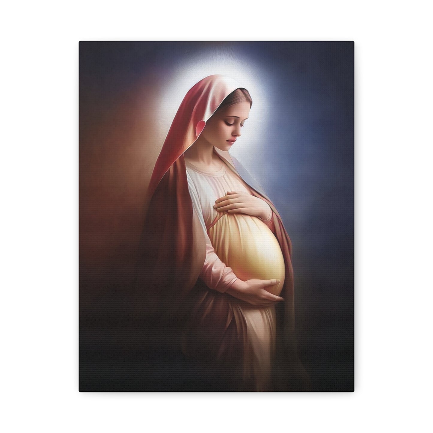 Ready To Hang - Pregnant Mother Mary Catholic Canvas Wall Art, Christian Decor